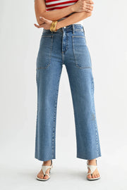 The Nautical Wide Leg Jeans Just Black Denim