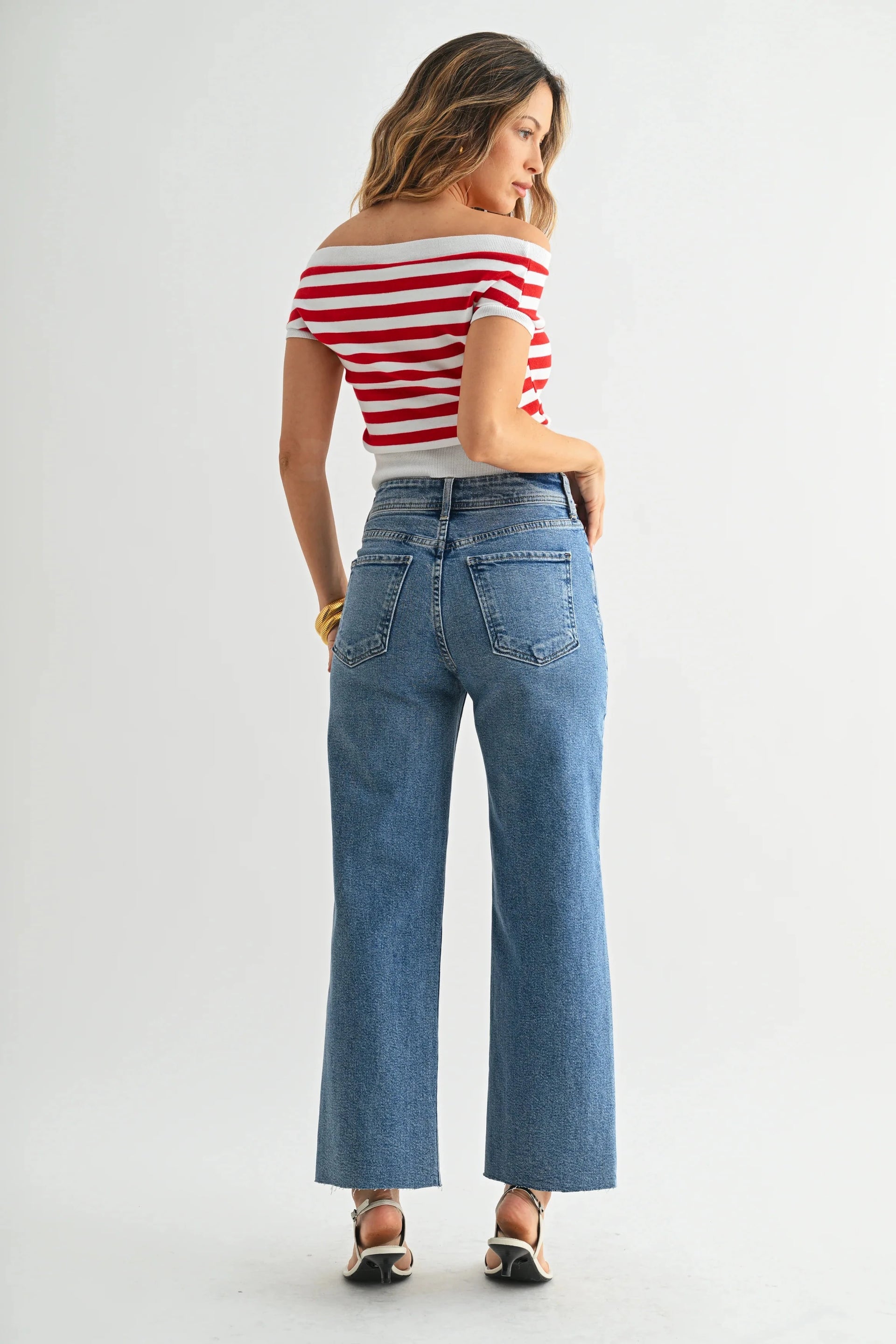The Nautical Wide Leg Jeans Just Black Denim