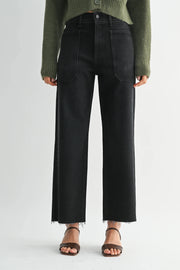 The Nautical Wide Leg Jeans Just Black Denim