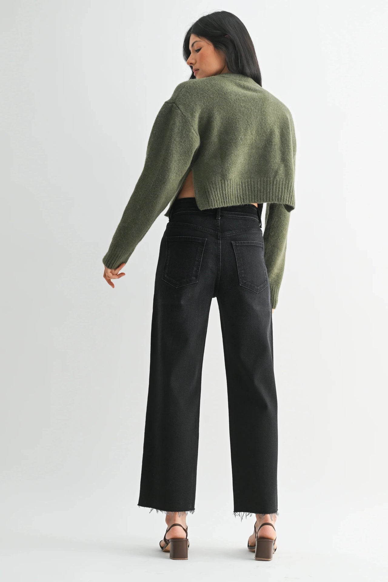 The Nautical Wide Leg Jeans Just Black Denim