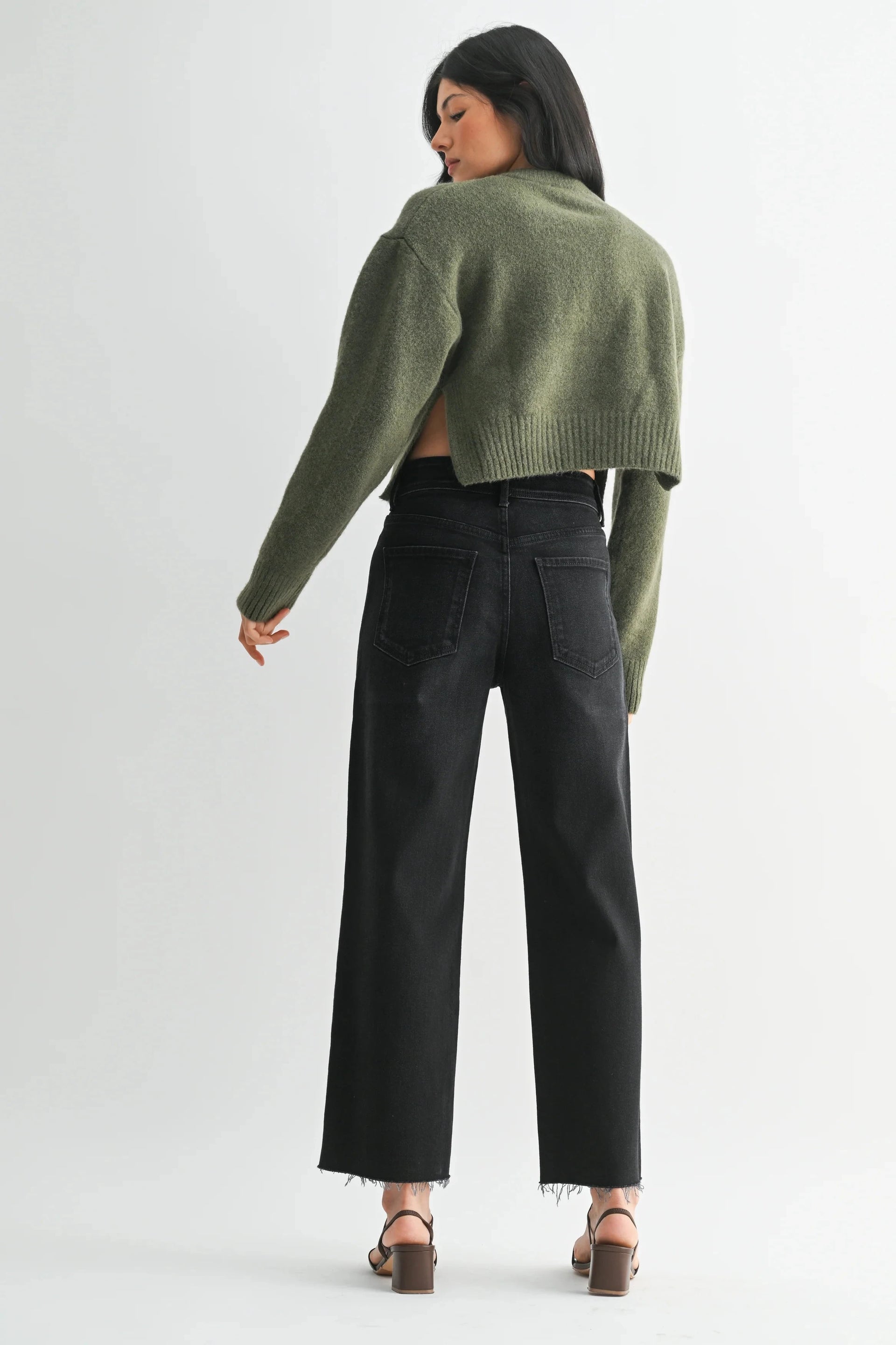 The Nautical Wide Leg Jeans Just Black Denim