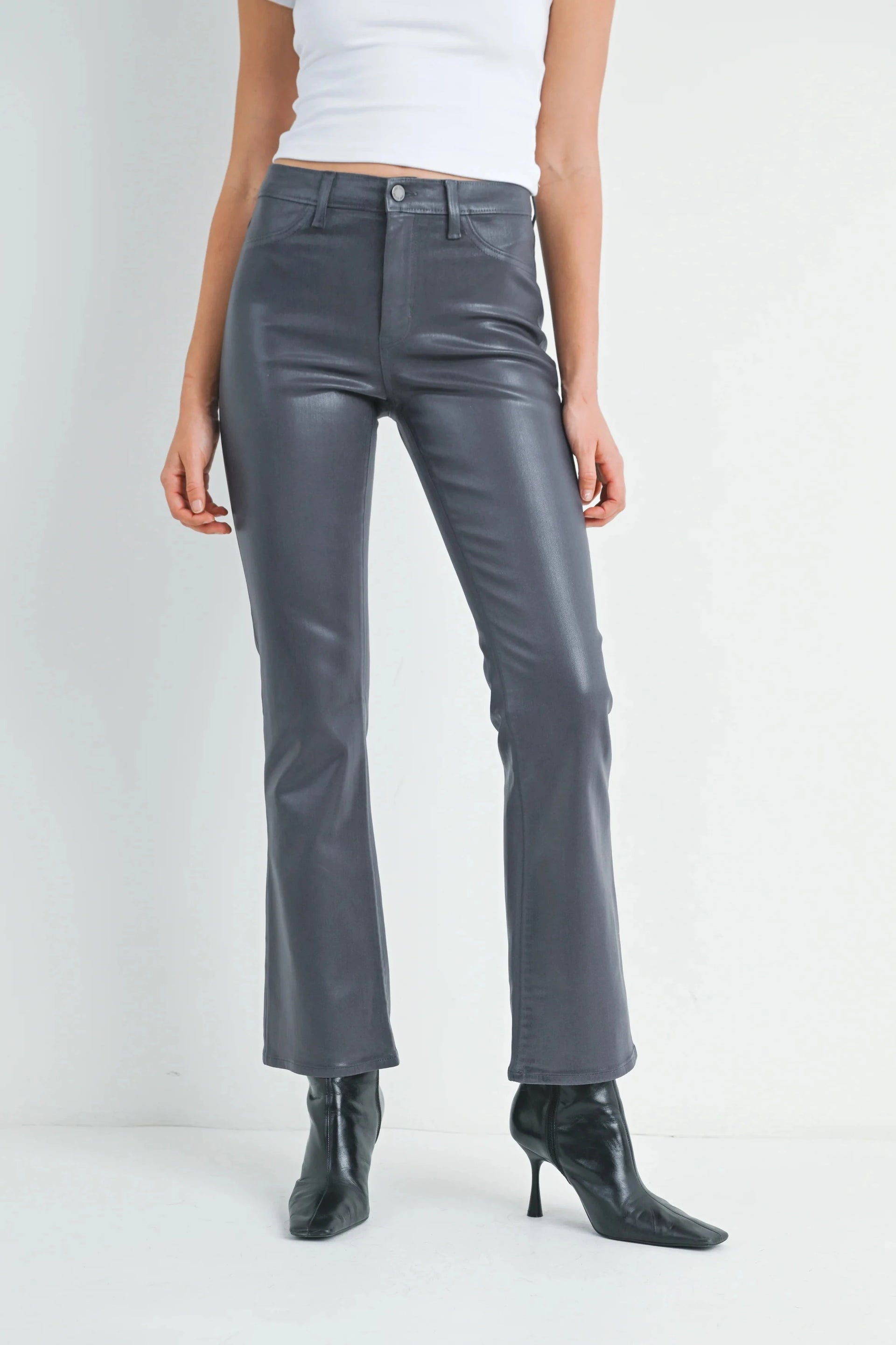 The Midrise Slim Bootcut Jeans Just Black Denim