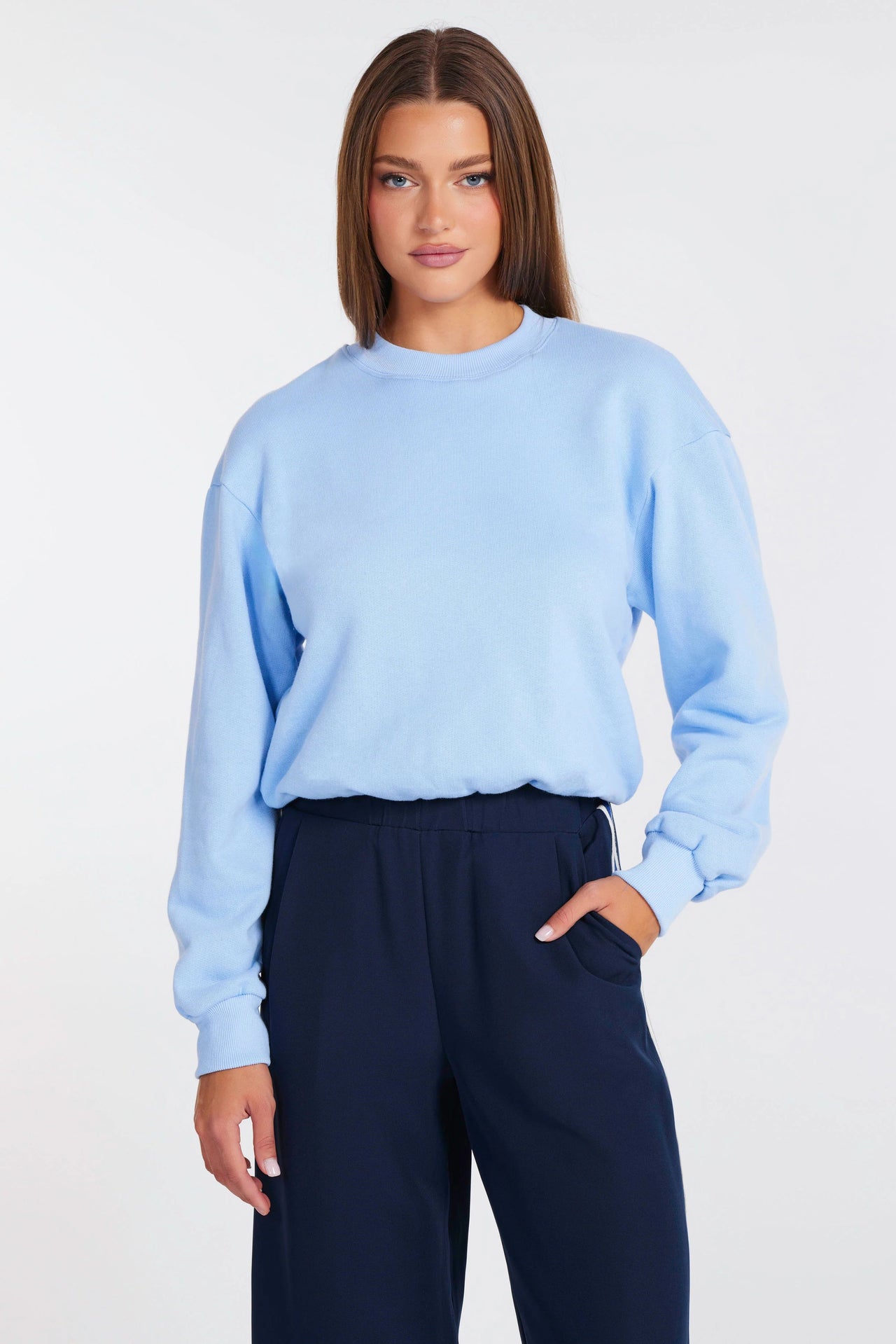 Cozy Bubble Hem Sweatshirt Bishop + Young