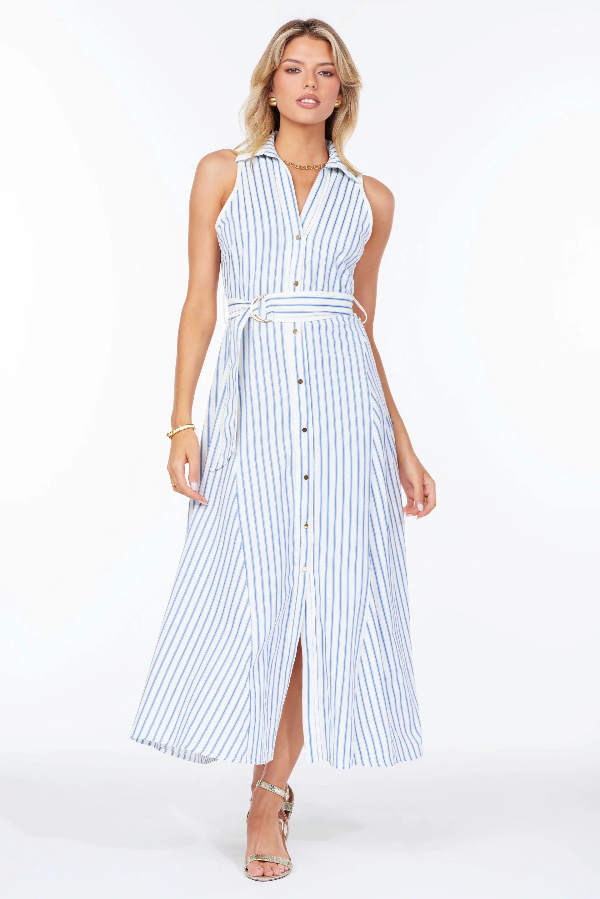 Verona Button Front Dress Bishop + Young