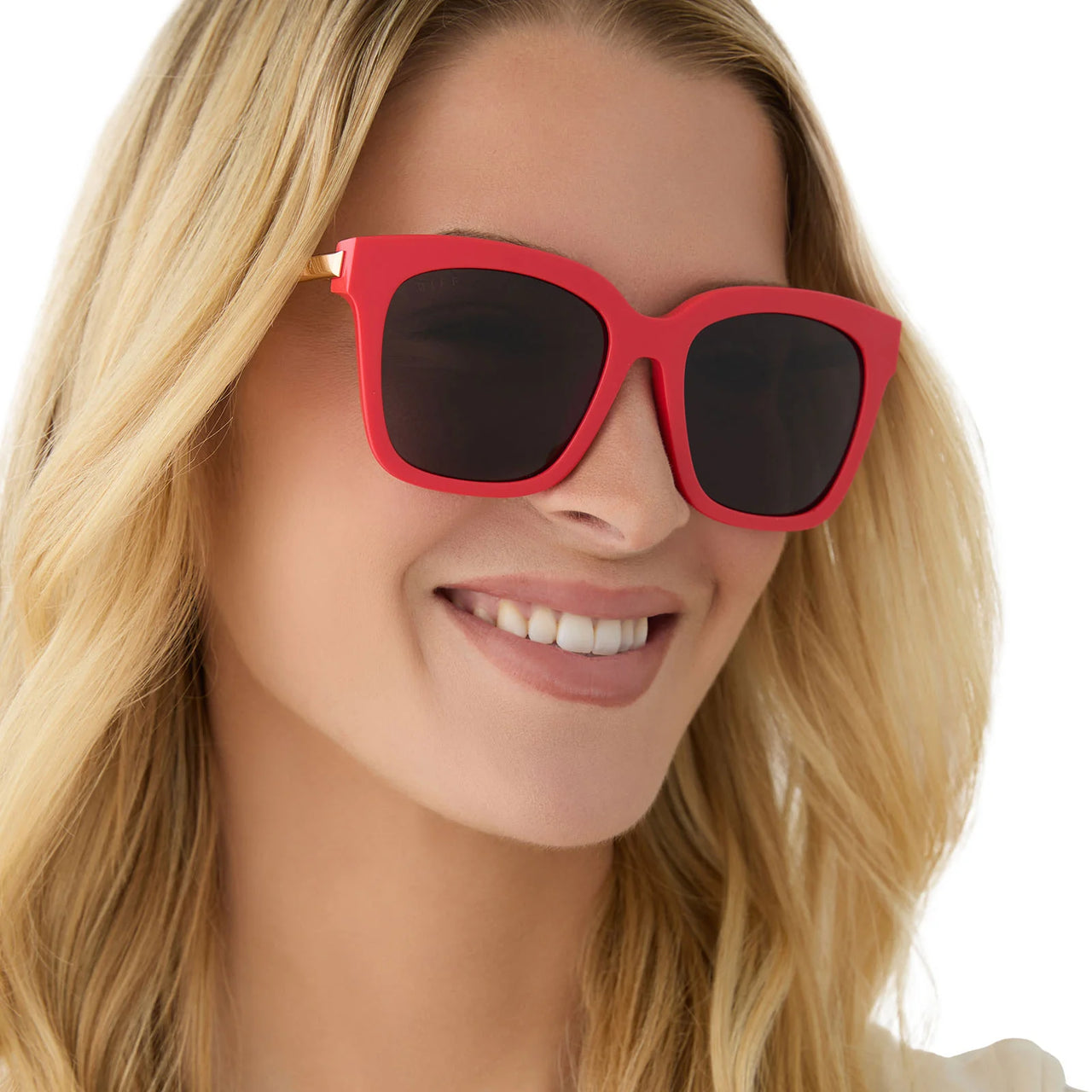 Bella Square Sunglasses in Sunset Grey | Diff Eyewear