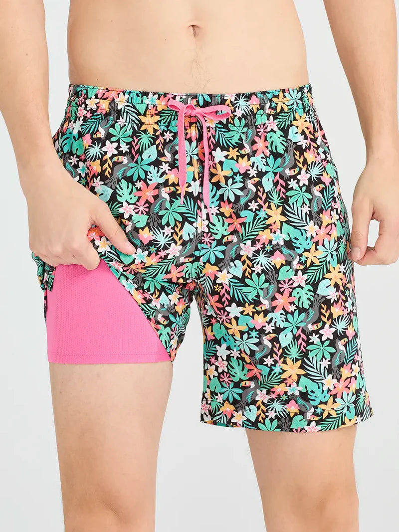 The Bloomerangs 7" Lined Swim Trunks | Chubbies