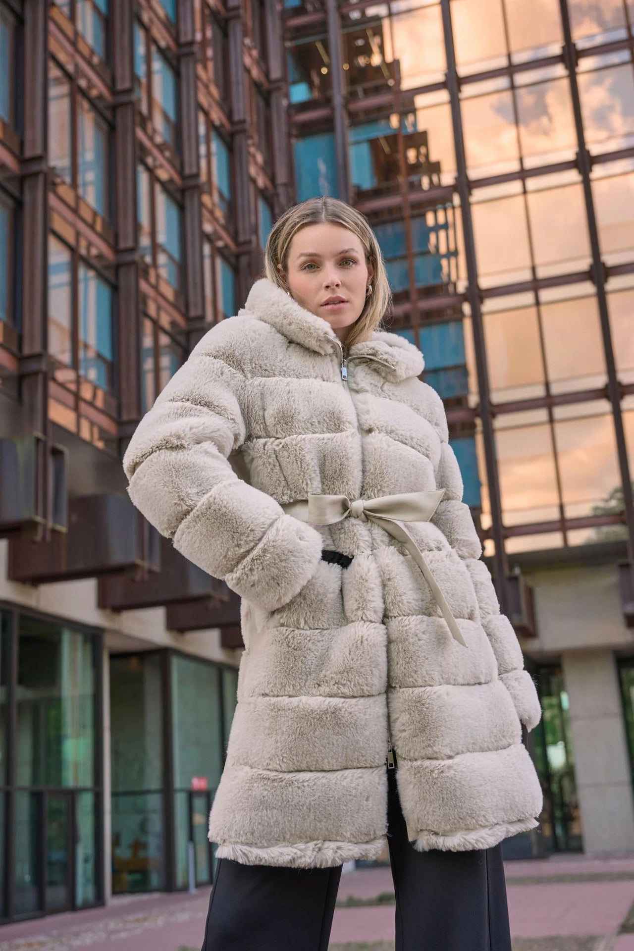 Bridget Faux Fur Coat Rino & Pelle