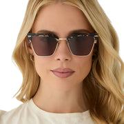 Capri Rectangle Sunglasses in Espresso Tortoise Brown | Diff Eyewear Diff Eyewear