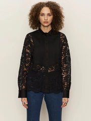 Serendipity Lace Tuxedo Shirt Sanctuary