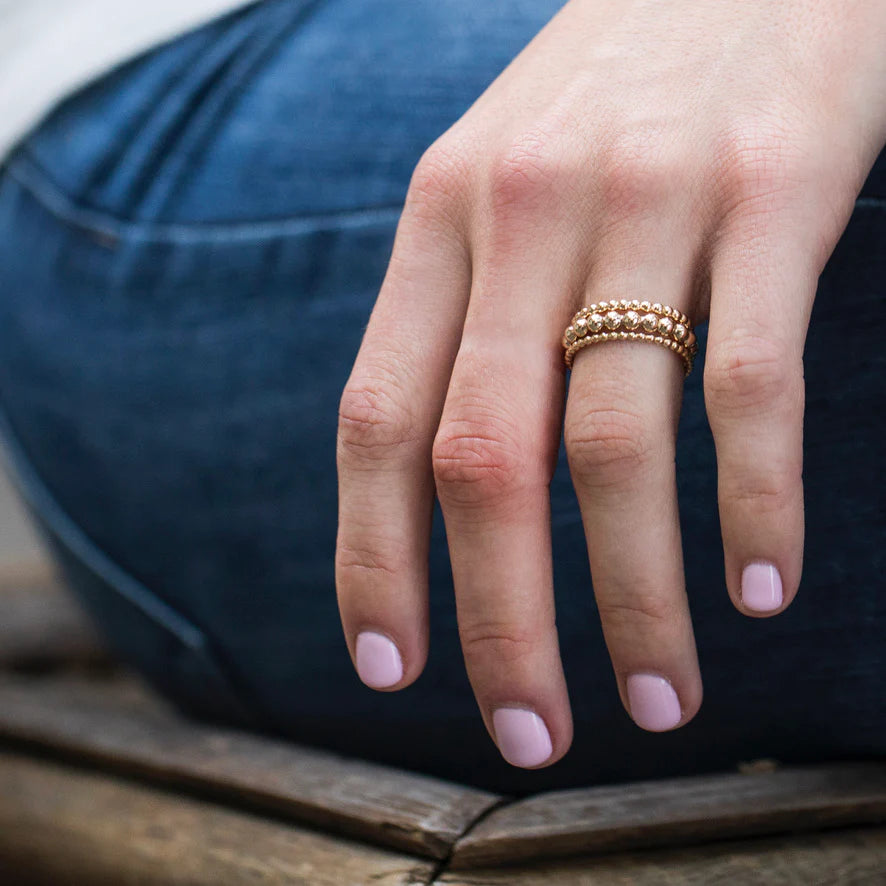 Classic Gold 3mm Bead Ring - Size 6 | enewton enewton