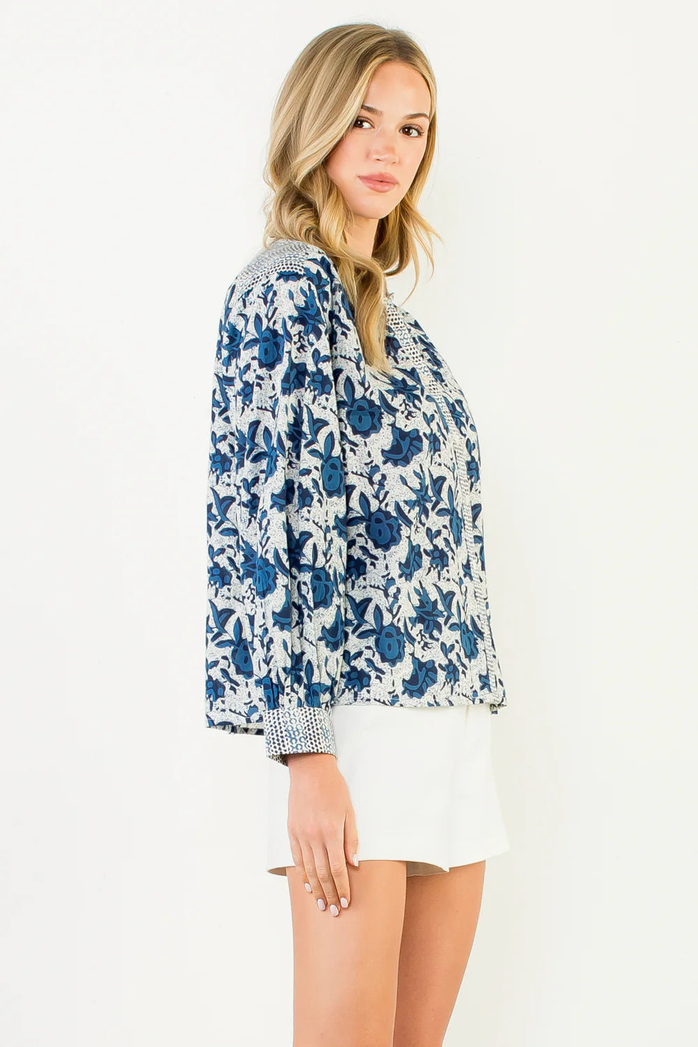 Macy Long Sleeve Print Top THML
