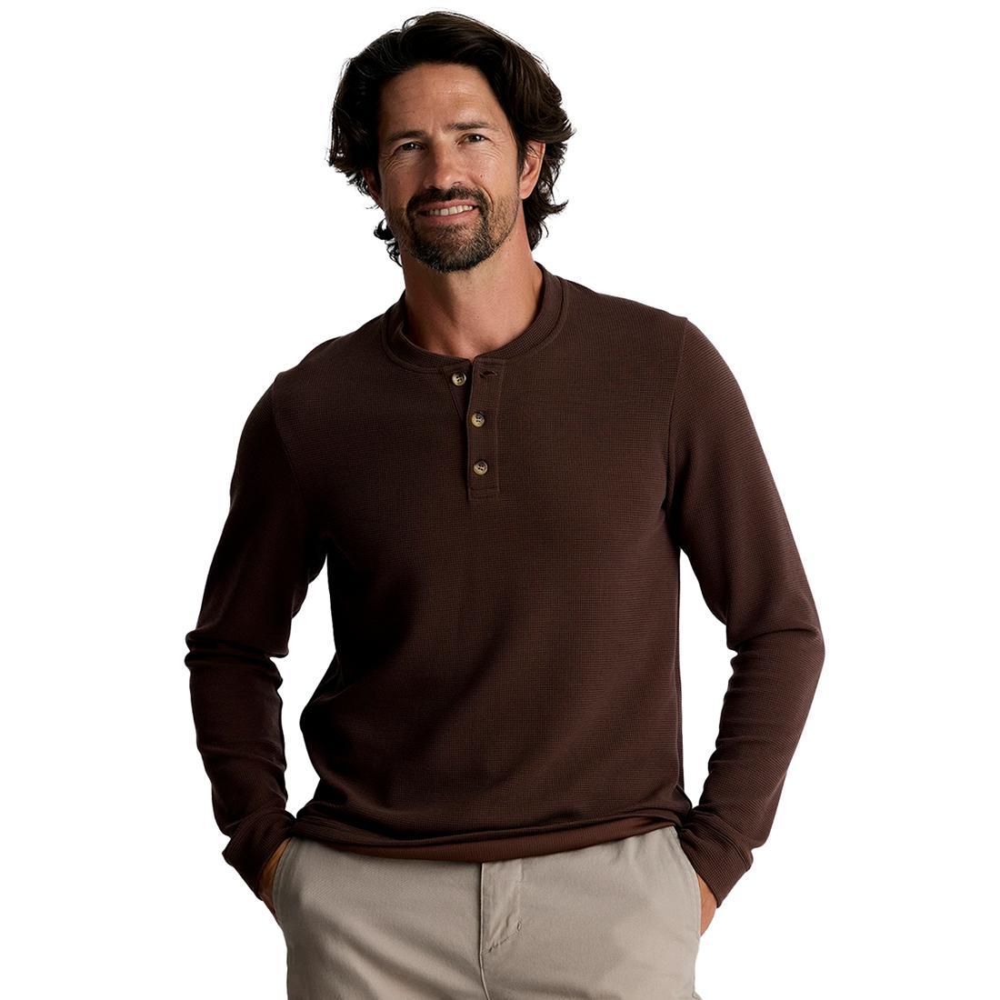 Men's Waffle Long Sleeve Henley