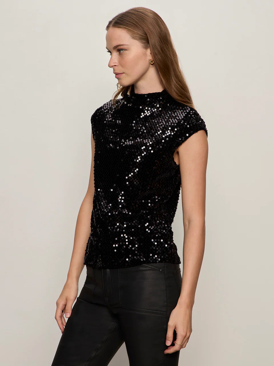 Funnel Neck Sequin Top Sanctuary