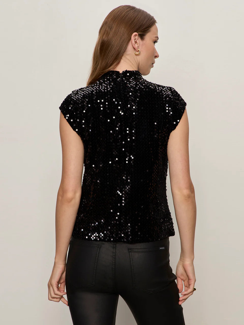 Funnel Neck Sequin Top Sanctuary