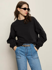 Shirred Sleeve Sweatshirt Sanctuary