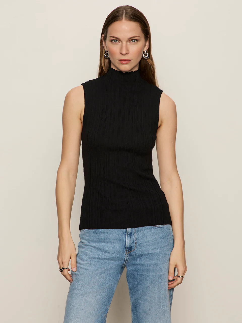 Ribbed Funnel Neck Top Sanctuary