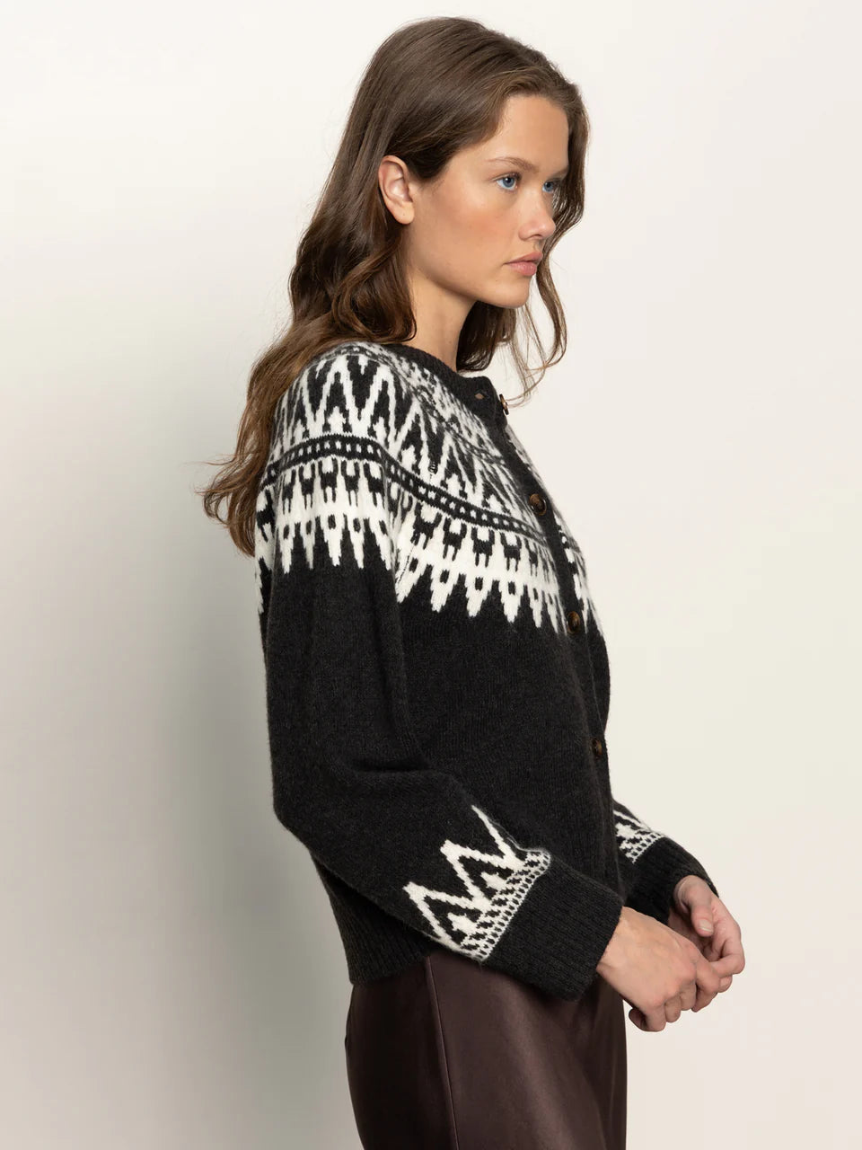 Fairisle Crewneck Cardigan Sanctuary