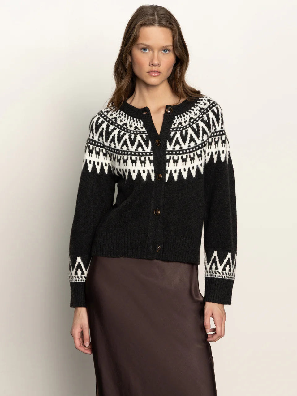 Fairisle Crewneck Cardigan Sanctuary