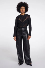 Corian Straight Leg Leather Trousers Rino & Pelle
