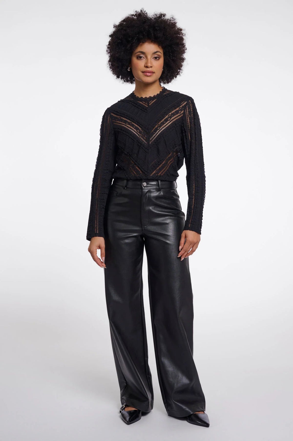 Corian Straight Leg Leather Trousers Rino & Pelle