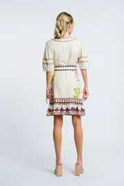 Ivy Floral Print Belted Mini Dress Ciebon