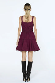 Alivia Topstitched Belted Mini Dress Ciebon