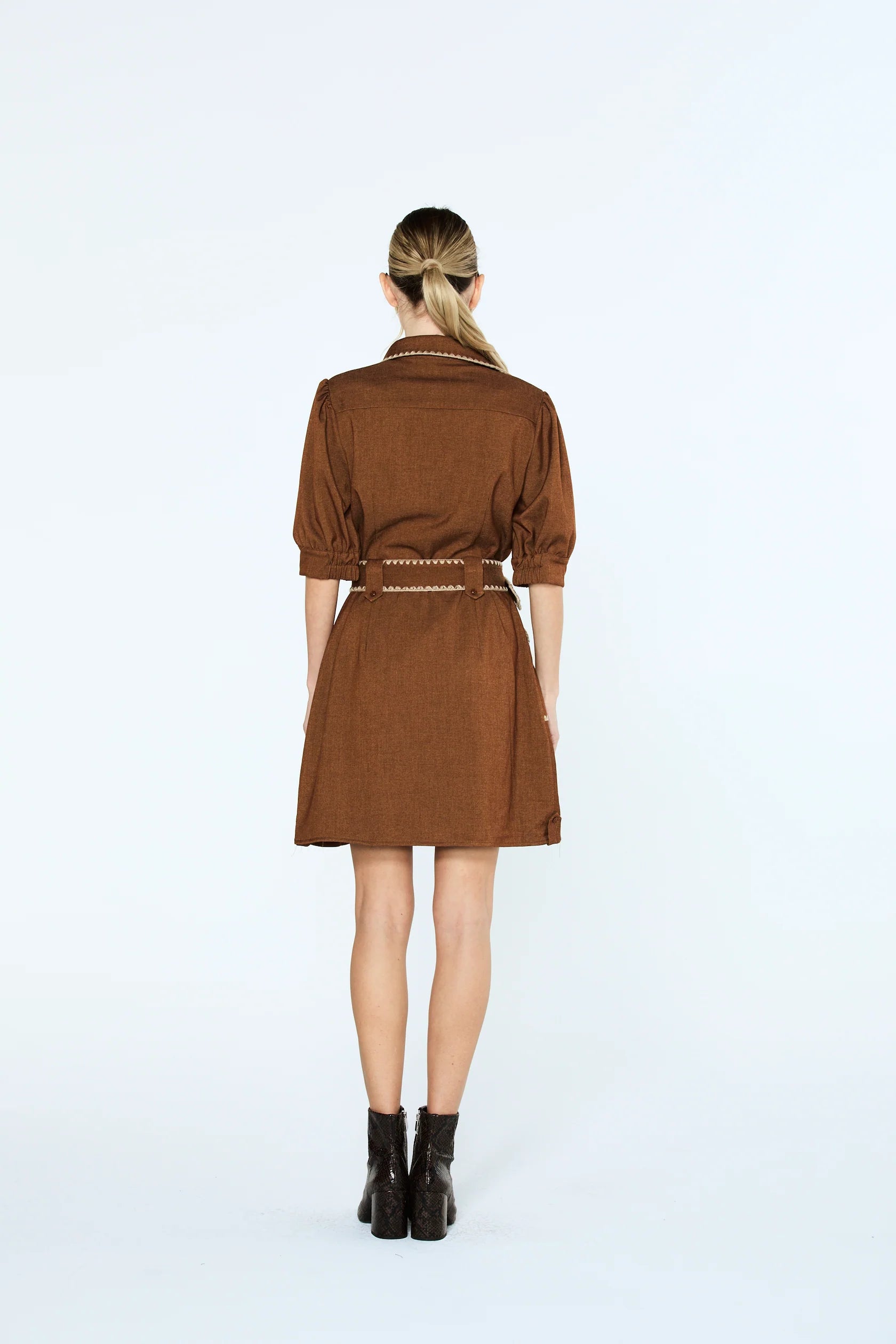 Gelso Whipped Stitched Mini Dress Ciebon
