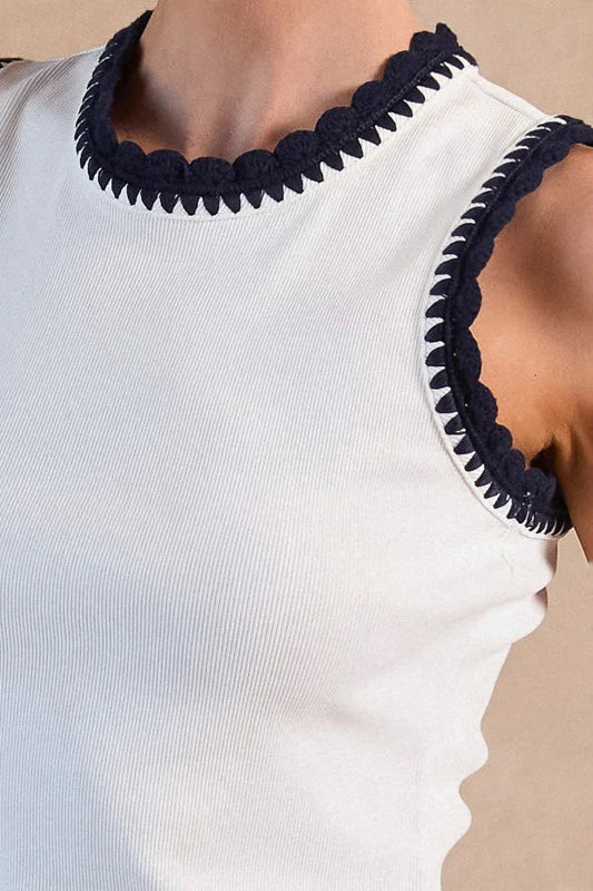 Ribbed Stitched Tank Current Air