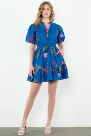 Michelle Floral Puff Sleeve Dress THML
