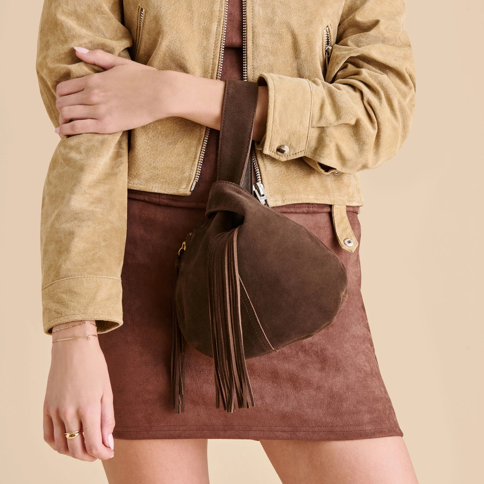 Zury Suede Handbag Dolce Vita