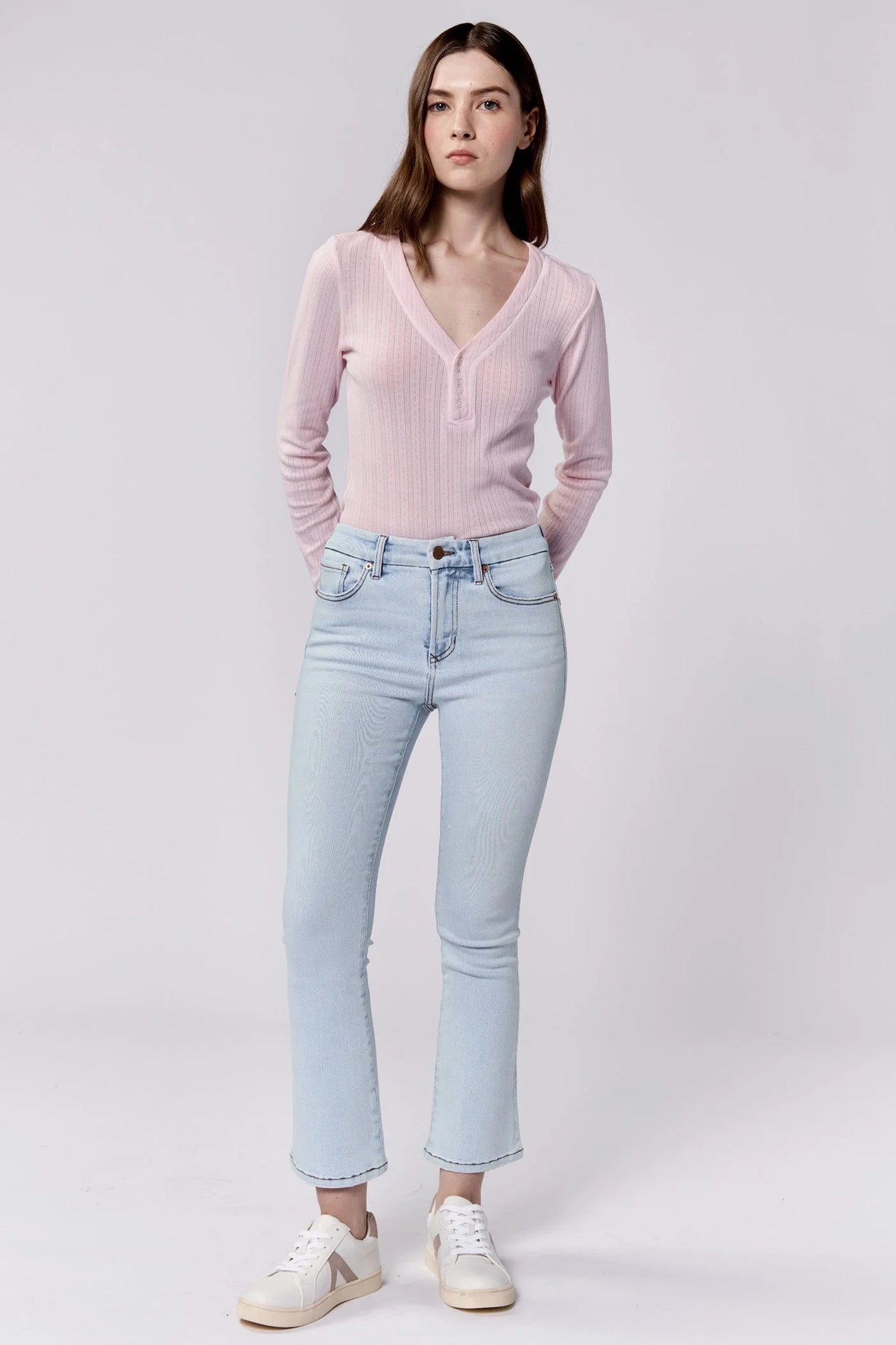 Jeanne Mid Rise Cropped Flare Jeans