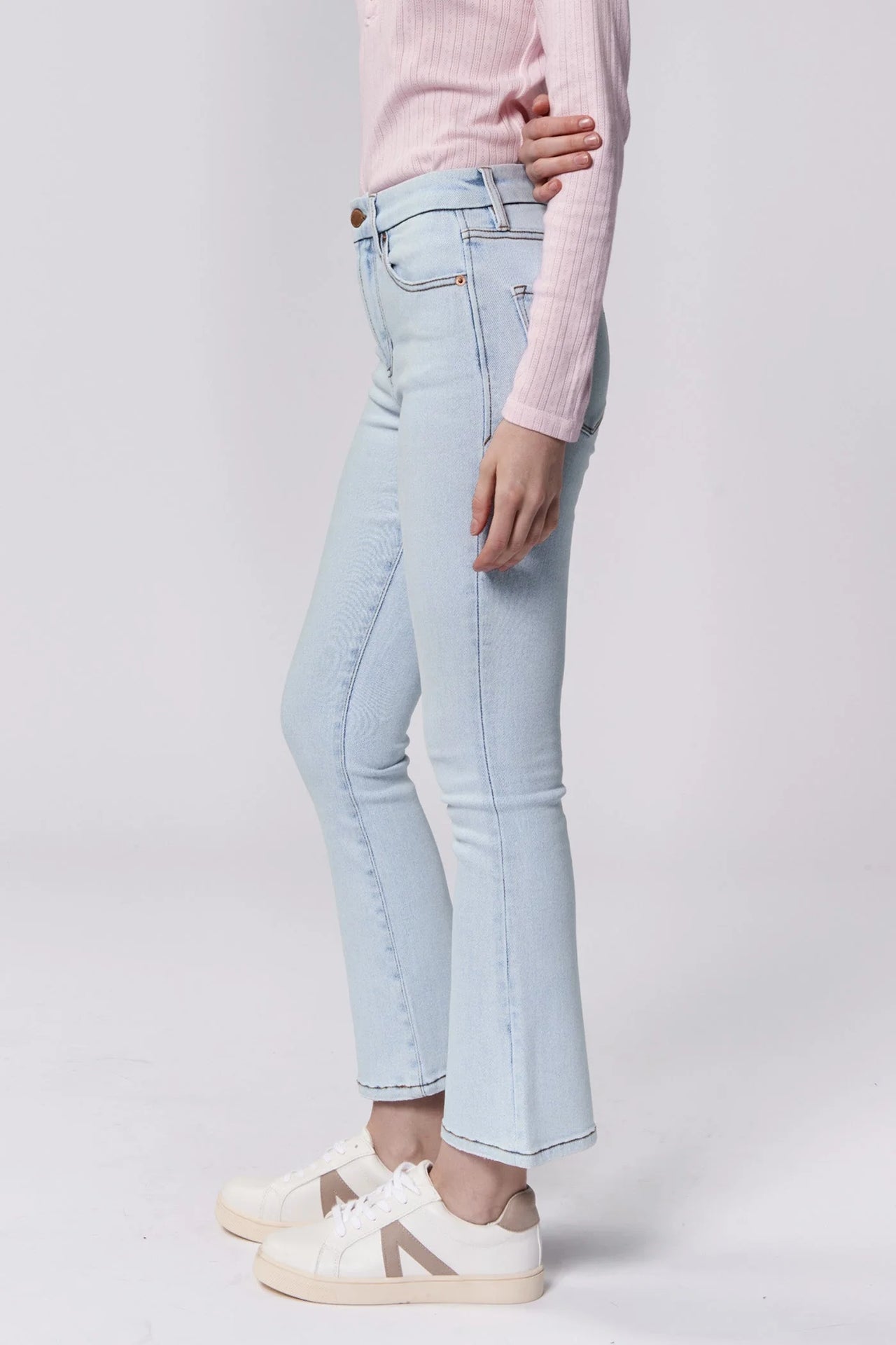 Jeanne Mid Rise Cropped Flare Jeans