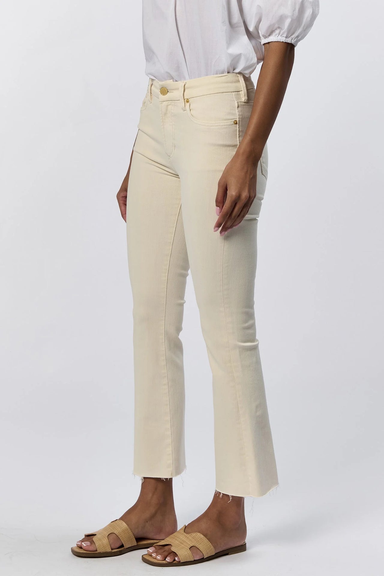 Jeanne Mid Rise Cropped Flare Jeans