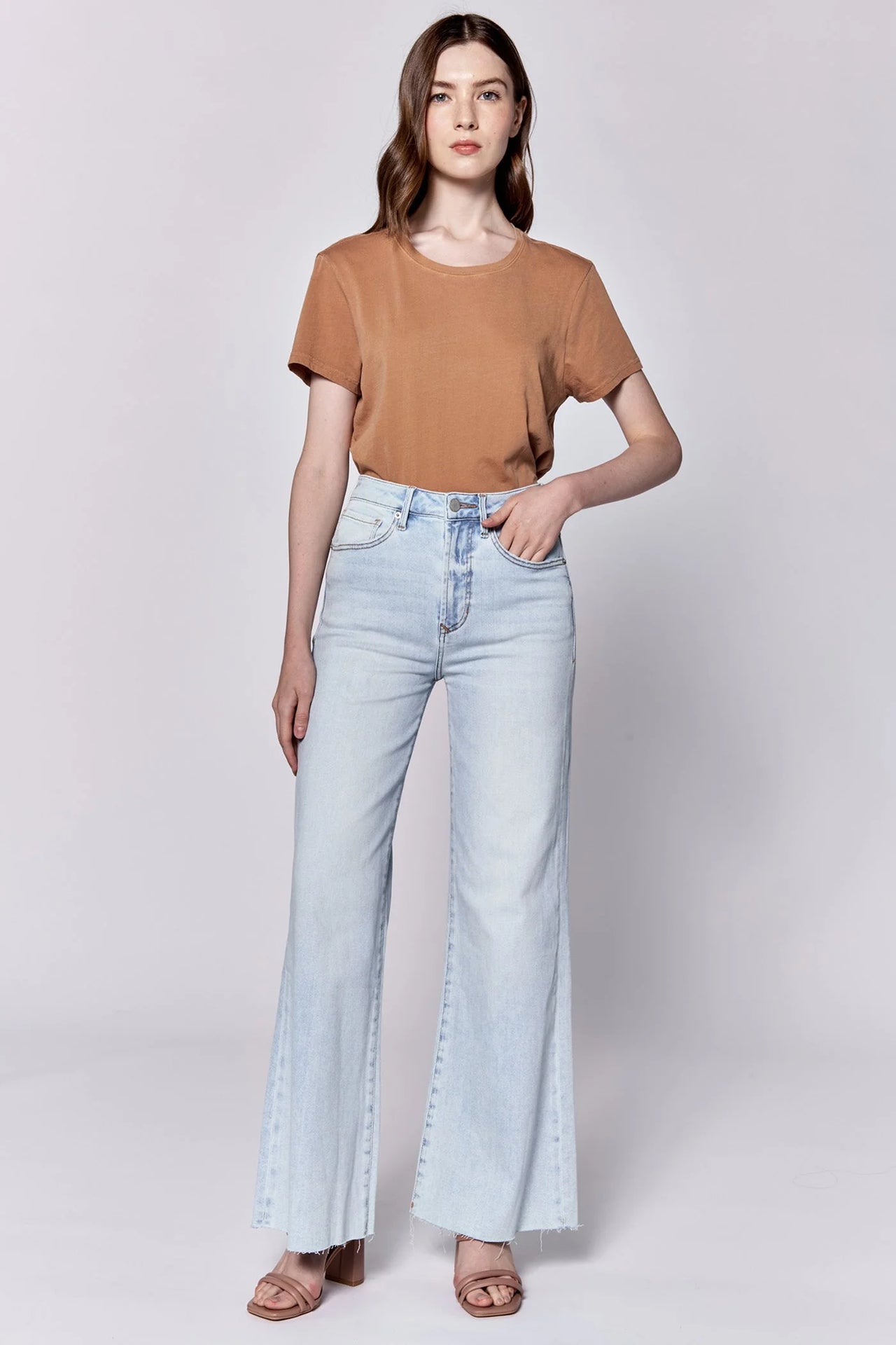 Fiona High Rise Full Inseam Cut Off Hem Jeans