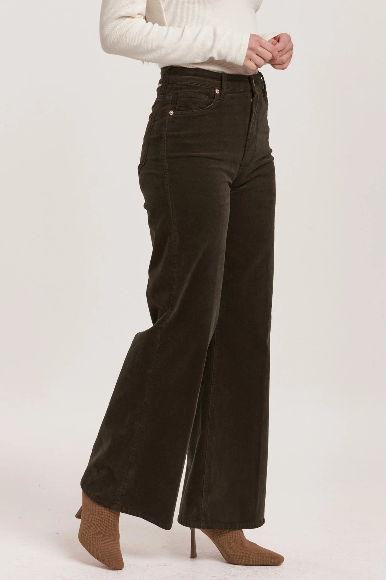 Fiona High Rise Wide Leg Corduroy Pants