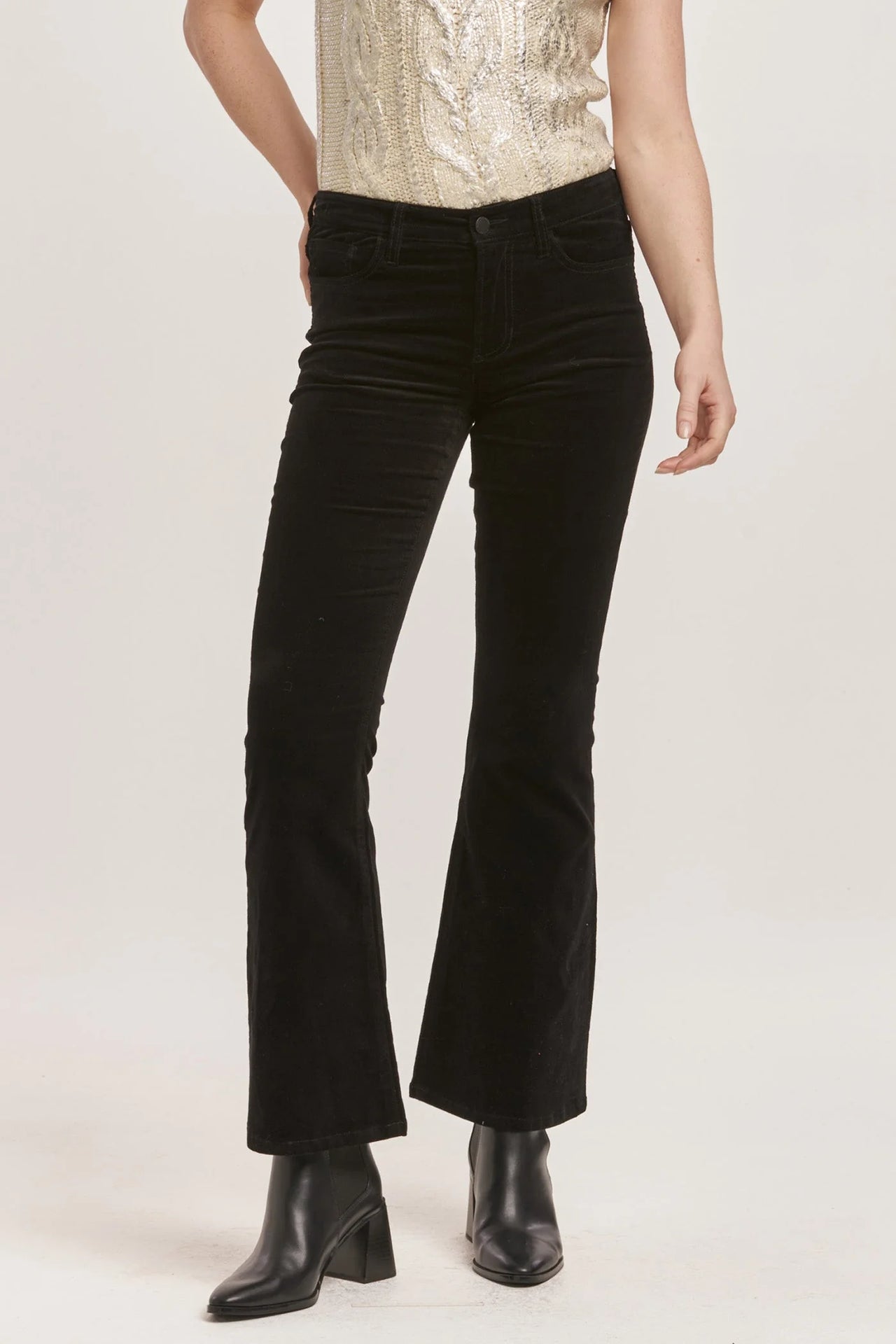 Rosa Mid Rise Full Inseam Flare Pants