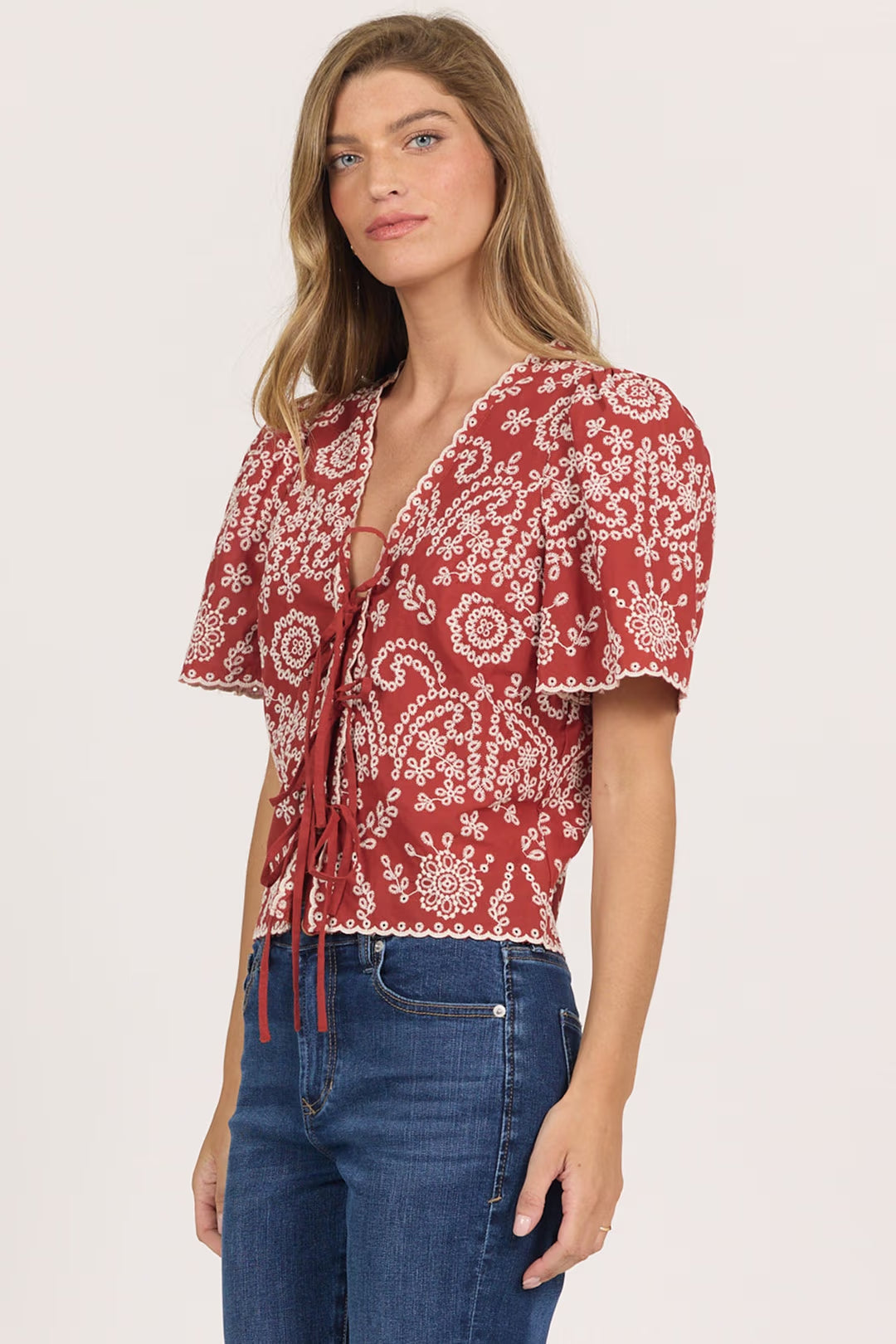 Cielo V-Neck Short Sleeve Shirt Dear John