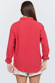 Gaia Button Up Collared Shirt Dear John