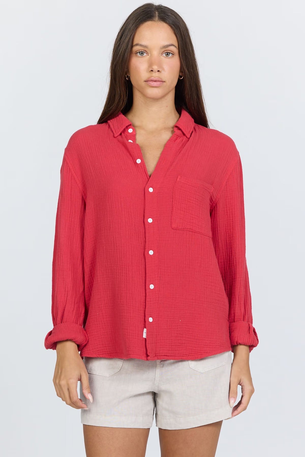 Gaia Button Up Collared Shirt Dear John