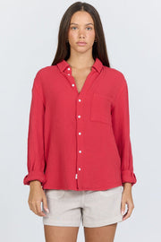 Gaia Button Up Collared Shirt Dear John