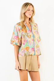 Jordan Loose Fit Print Top THML