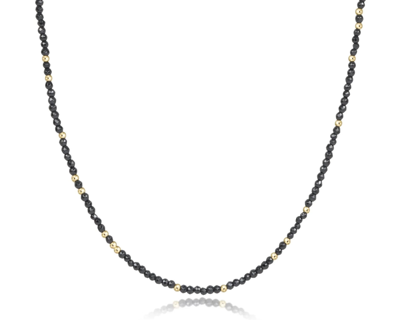 15" Choker Hope Unwritten Gemstone - Faceted Hematite | enewton