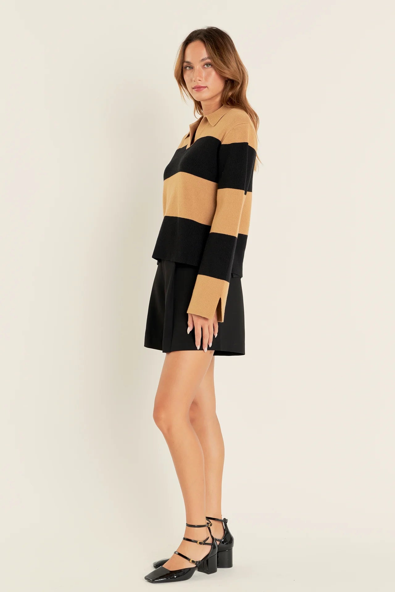 Pleated High Waisted Shorts English Factory