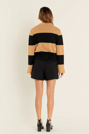 Pleated High Waisted Shorts English Factory