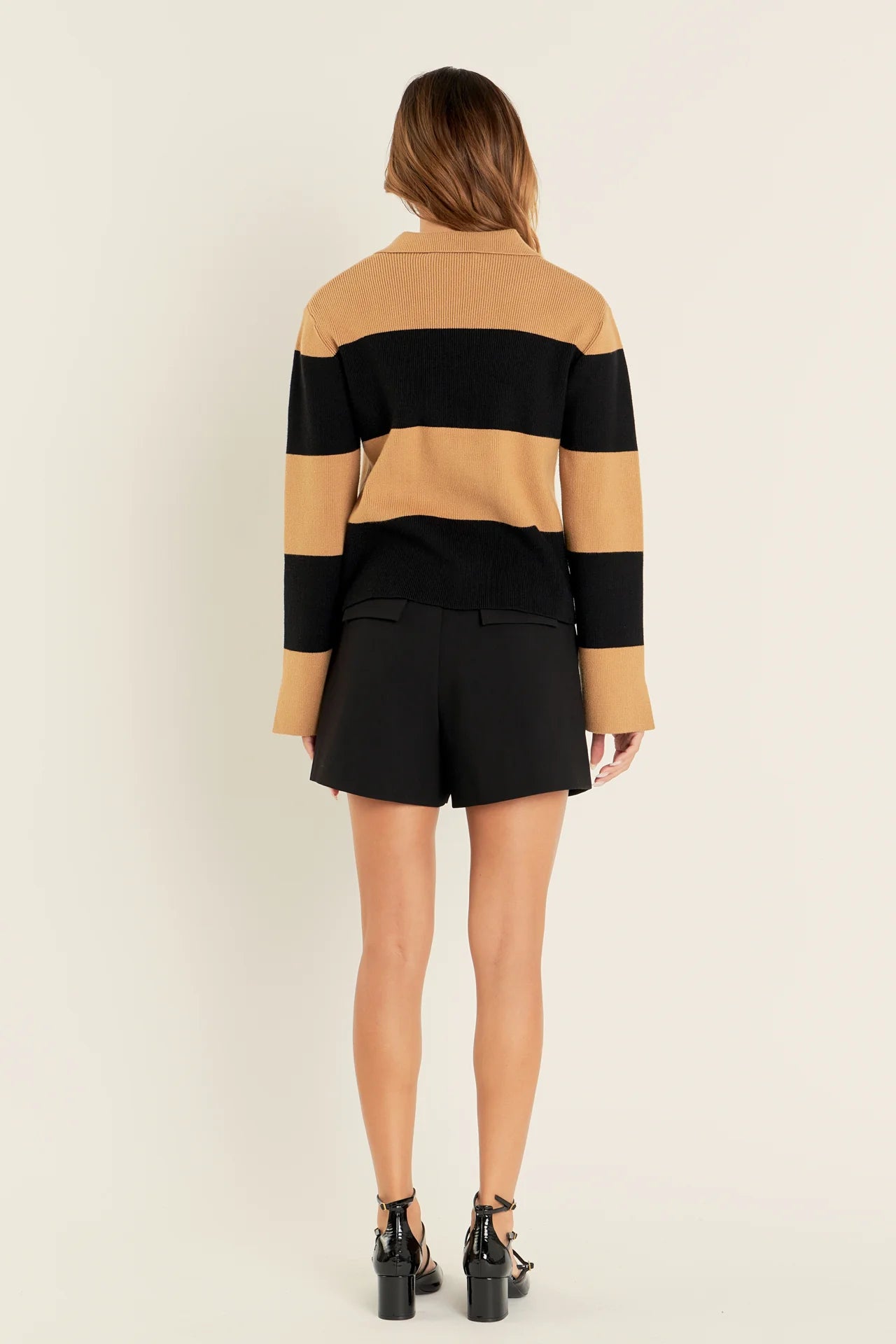 Pleated High Waisted Shorts English Factory
