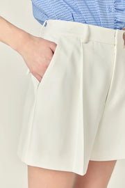 Pleated High Waisted Shorts English Factory