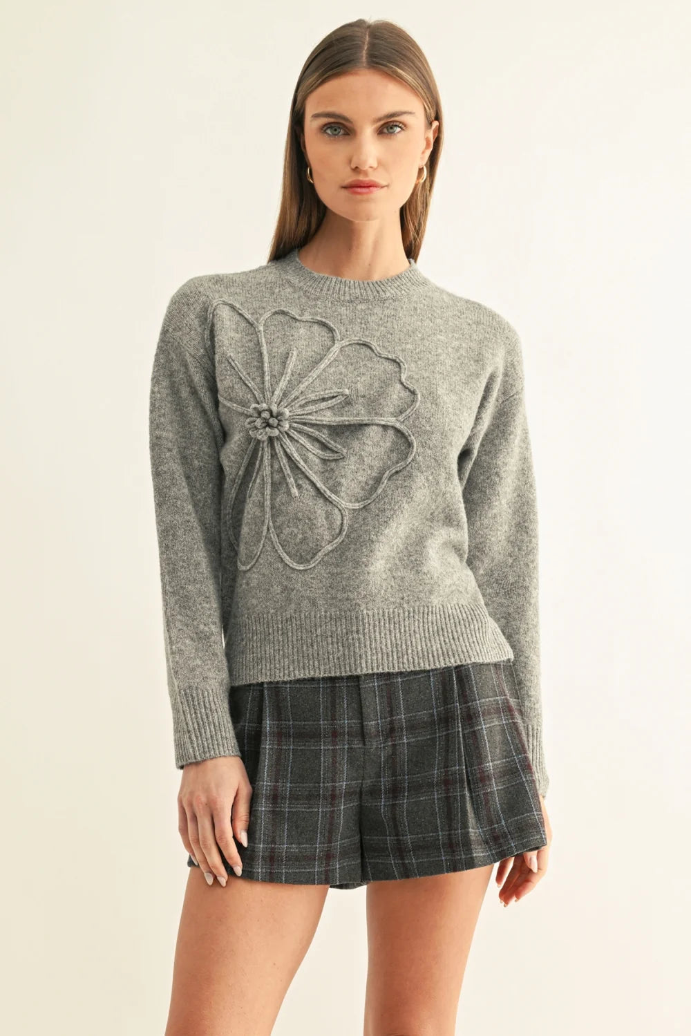 Evelyn 3D Flower Pullover Sweater Adelyn Rae