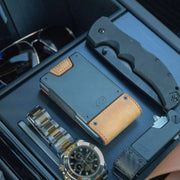 Executive Wallet in Tobacco Top Grain Leather & Dark Gunmetal Proof Wallets