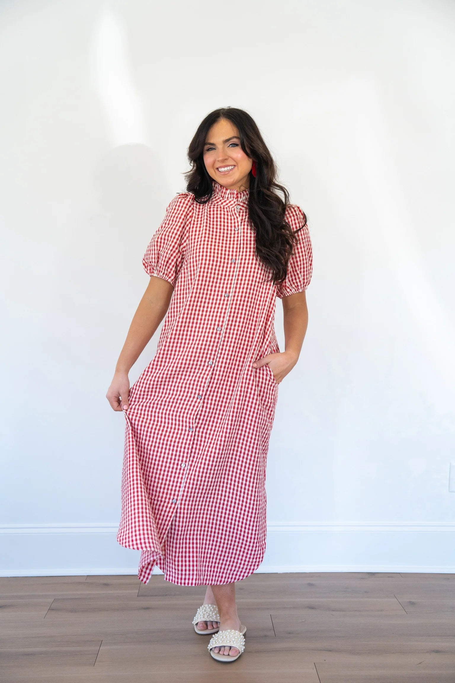 Ruby Gingham Dress Entro