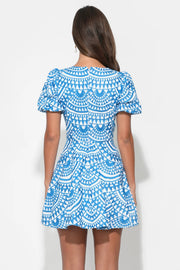 Genesis Fit & Flare Embroidery Mini Dress Adelyn Rae